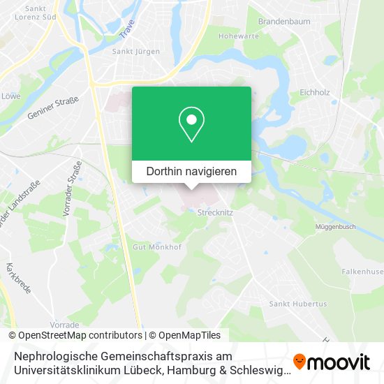 Nephrologische Gemeinschaftspraxis am Universitätsklinikum Lübeck Karte