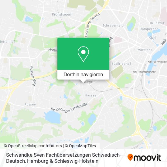 Schwandke Sven Fachübersetzungen Schwedisch-Deutsch Karte