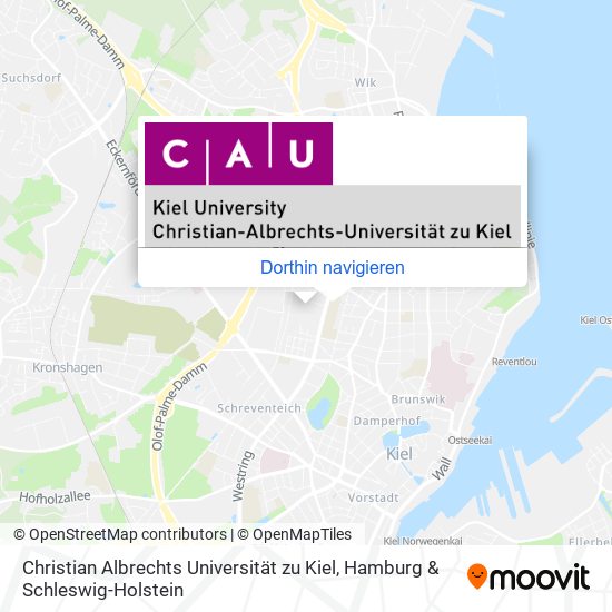 Christian Albrechts Universität zu Kiel Karte