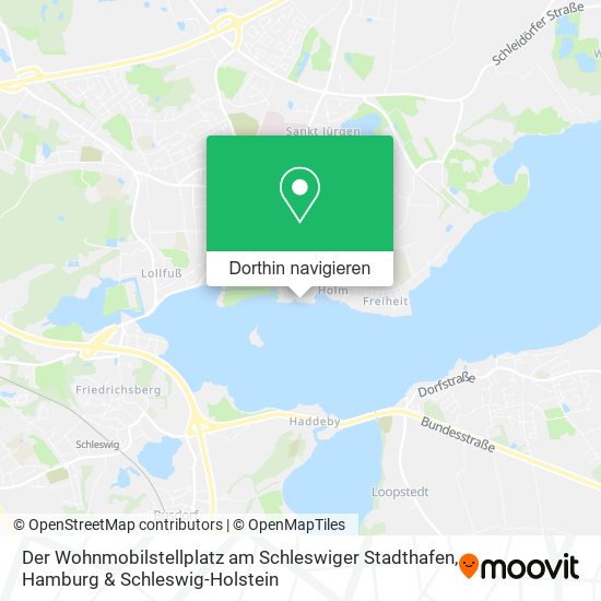 Der Wohnmobilstellplatz am Schleswiger Stadthafen Karte