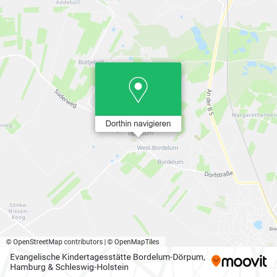 Evangelische Kindertagesstätte Bordelum-Dörpum Karte