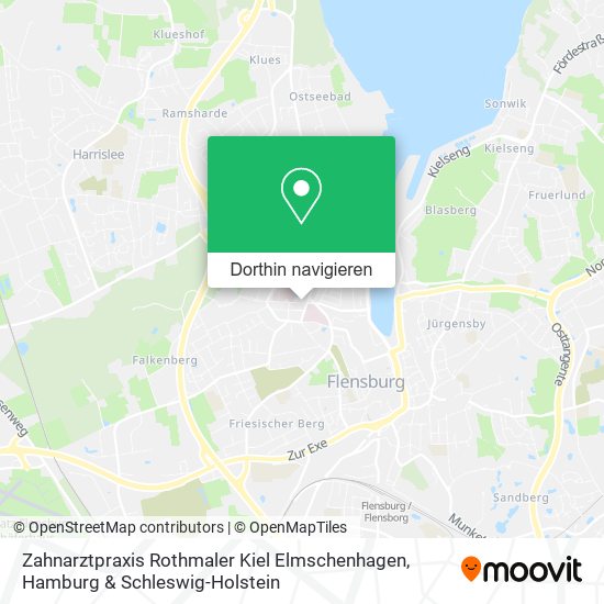 Zahnarztpraxis Rothmaler Kiel Elmschenhagen Karte