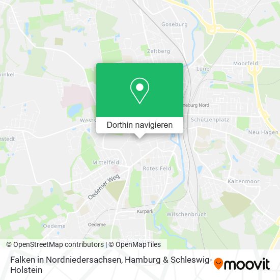 Falken in Nordniedersachsen Karte