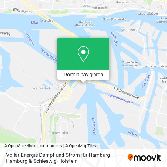 Voller Energie Dampf und Strom für Hamburg Karte