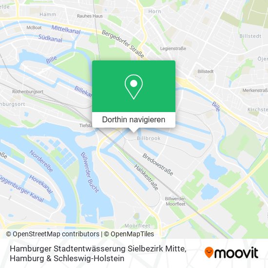 Hamburger Stadtentwässerung Sielbezirk Mitte Karte