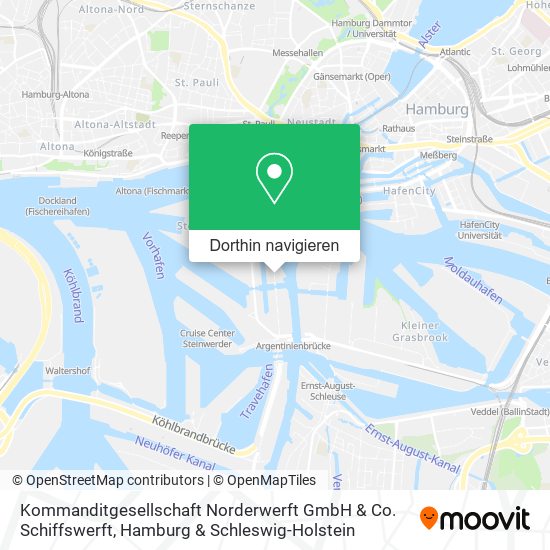 Kommanditgesellschaft Norderwerft GmbH & Co. Schiffswerft Karte