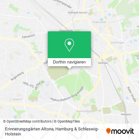 Erinnerungsgärten Altona Karte