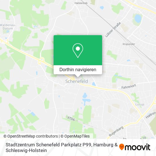 Stadtzentrum Schenefeld Parkplatz P99 Karte