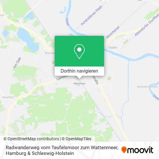 Radwanderweg vom Teufelsmoor zum Wattenmeer Karte