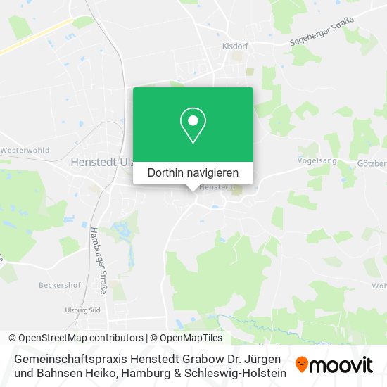Gemeinschaftspraxis Henstedt Grabow Dr. Jürgen und Bahnsen Heiko Karte