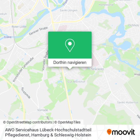 AWO Servicehaus Lübeck-Hochschulstadtteil Pflegedienst Karte