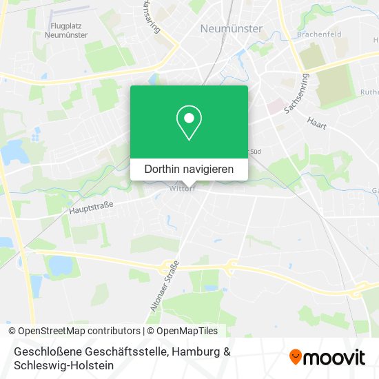 Geschloßene Geschäftsstelle Karte