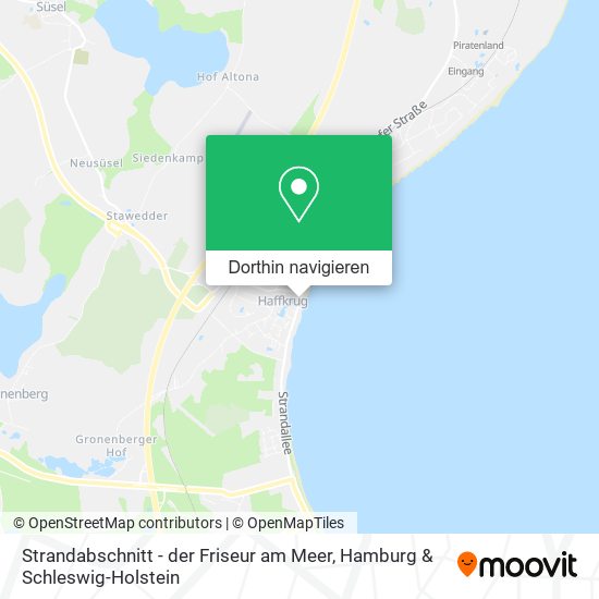 Strandabschnitt - der Friseur am Meer Karte