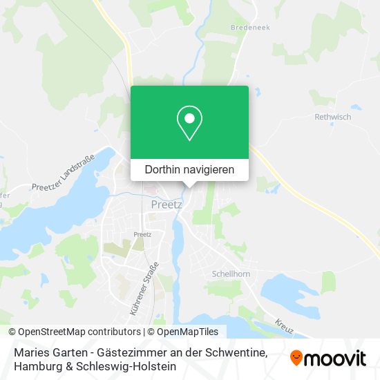 Maries Garten - Gästezimmer an der Schwentine Karte