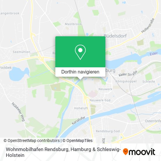 Wohnmobilhafen Rendsburg Karte