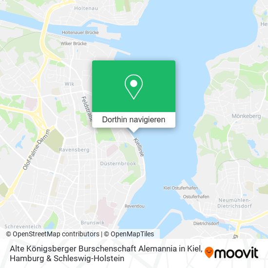 Alte Königsberger Burschenschaft Alemannia in Kiel Karte