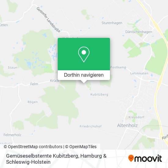 Gemüseselbsternte Kubitzberg Karte