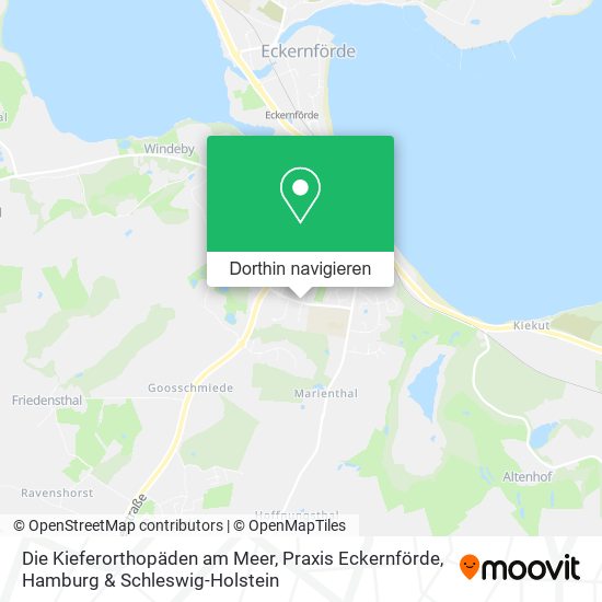 Die Kieferorthopäden am Meer, Praxis Eckernförde Karte