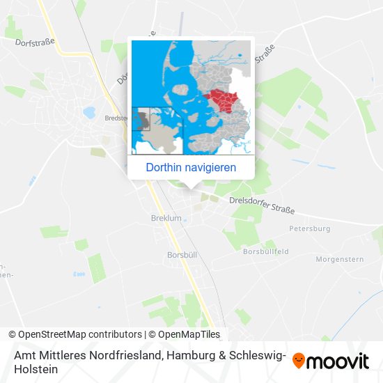 Amt Mittleres Nordfriesland Karte