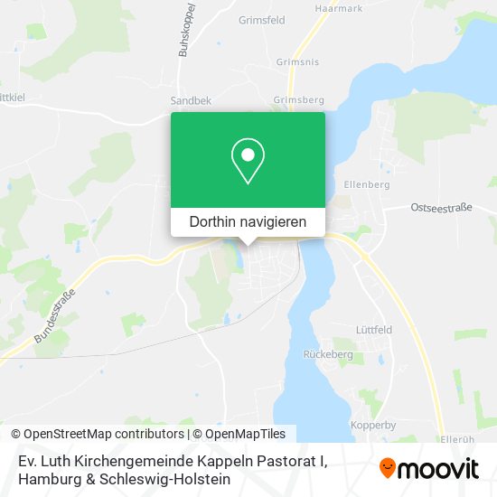 Ev. Luth Kirchengemeinde Kappeln Pastorat I Karte