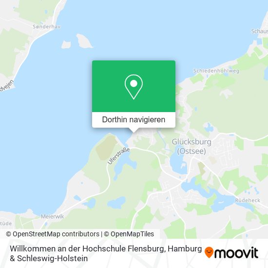 Willkommen an der Hochschule Flensburg Karte