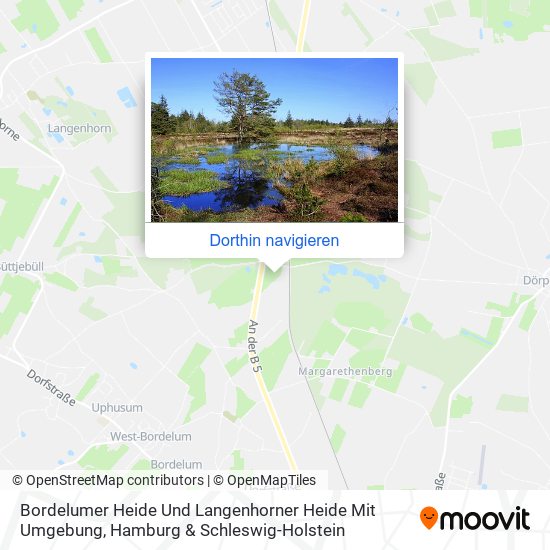 Bordelumer Heide Und Langenhorner Heide Mit Umgebung Karte