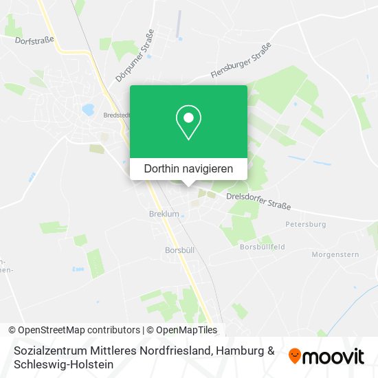 Sozialzentrum Mittleres Nordfriesland Karte