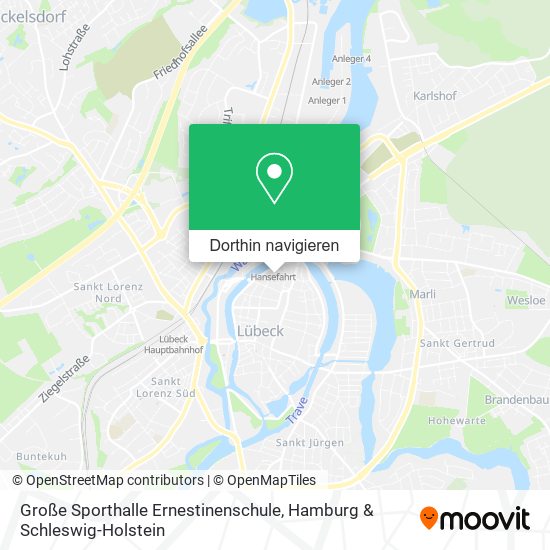 Große Sporthalle Ernestinenschule Karte