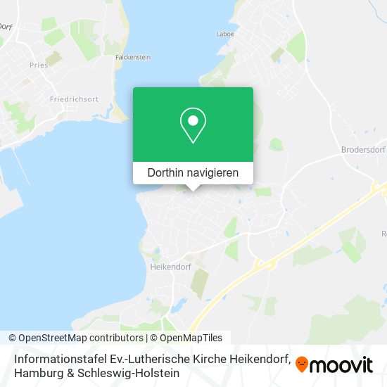 Informationstafel Ev.-Lutherische Kirche Heikendorf Karte