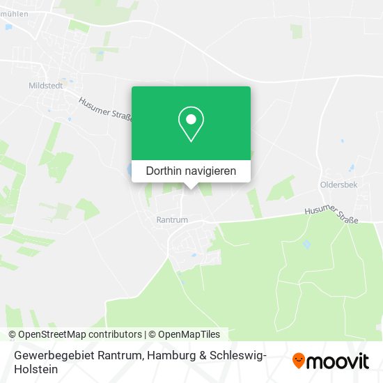 Gewerbegebiet Rantrum Karte