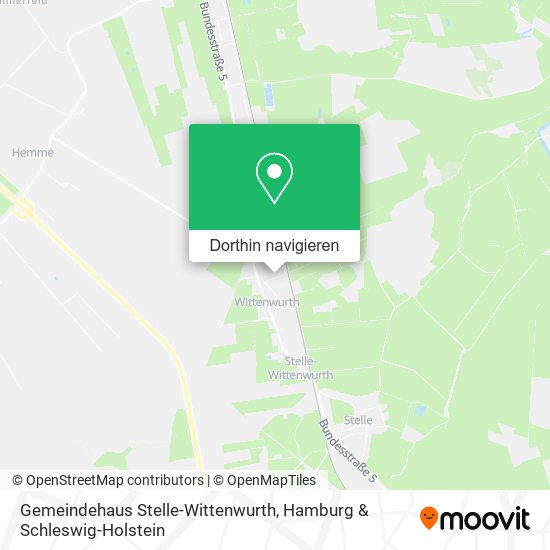 Gemeindehaus Stelle-Wittenwurth Karte
