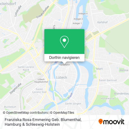 Franziska Rosa Emmering Geb. Blumenthal Karte