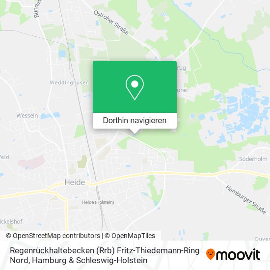 Regenrückhaltebecken (Rrb) Fritz-Thiedemann-Ring Nord Karte
