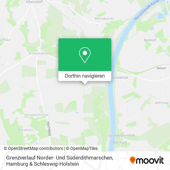 Grenzverlauf Norder- Und Süderdithmarschen Karte