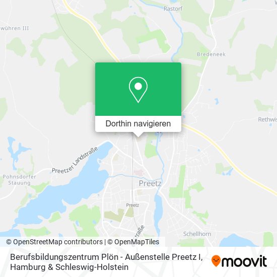 Berufsbildungszentrum Plön - Außenstelle Preetz I Karte