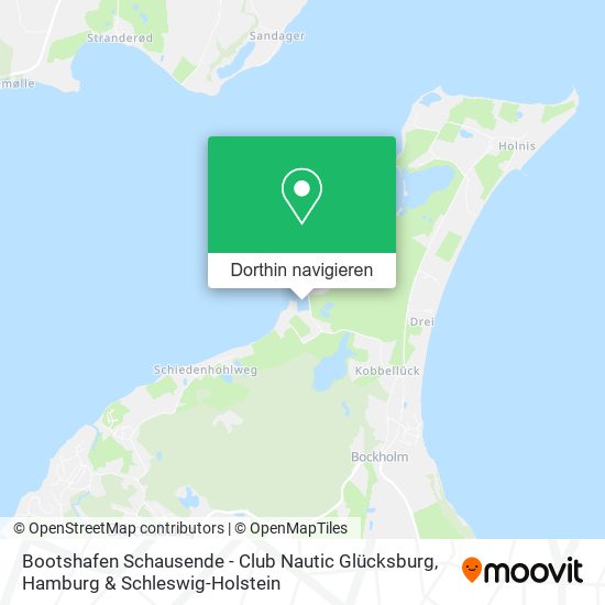 Bootshafen Schausende - Club Nautic Glücksburg Karte