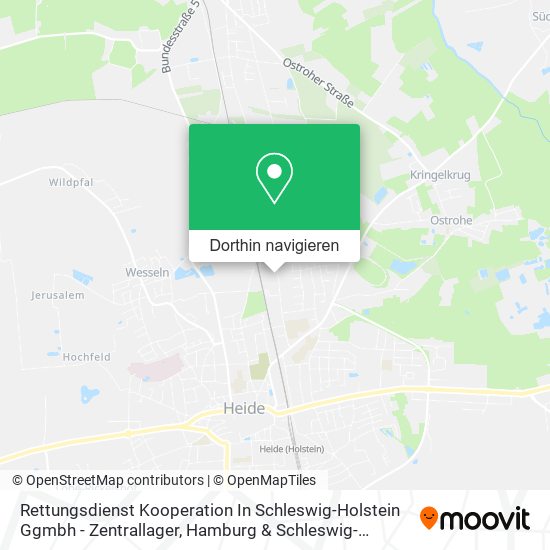 Rettungsdienst Kooperation In Schleswig-Holstein Ggmbh - Zentrallager Karte