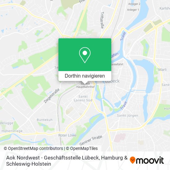Aok Nordwest - Geschäftsstelle Lübeck Karte