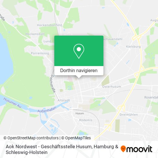Aok Nordwest - Geschäftsstelle Husum Karte