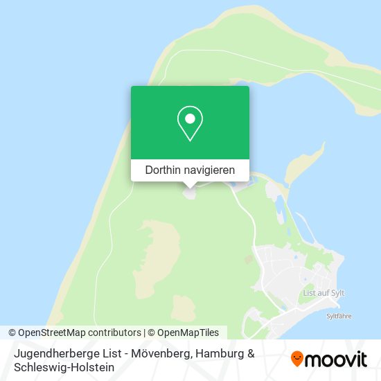 Jugendherberge List - Mövenberg Karte