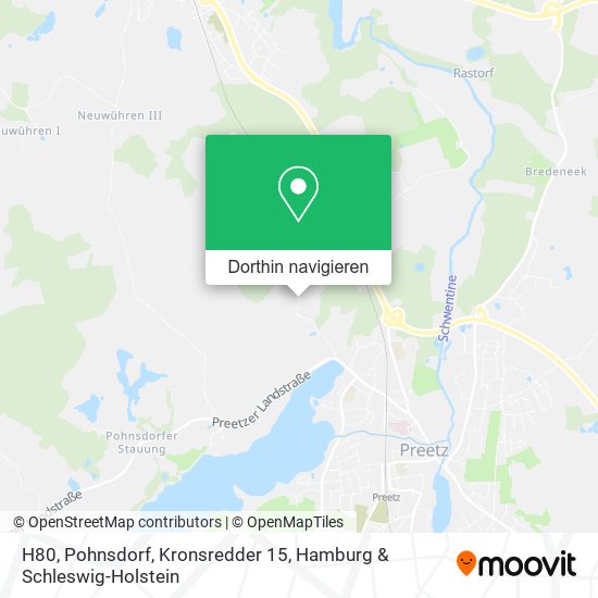 H80, Pohnsdorf, Kronsredder 15 Karte