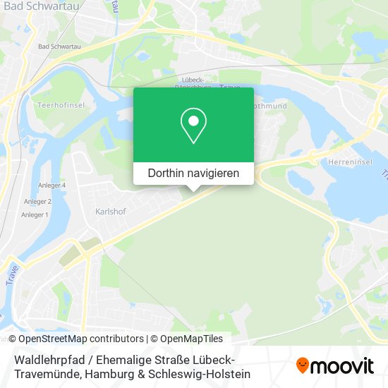 Waldlehrpfad / Ehemalige Straße Lübeck-Travemünde Karte
