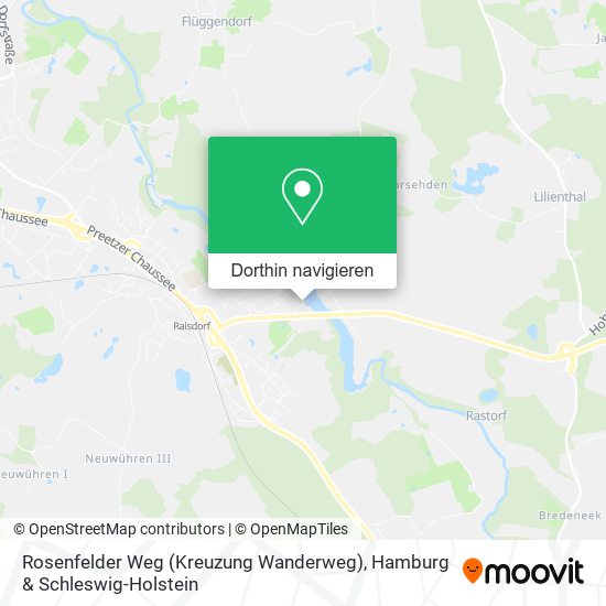 Rosenfelder Weg (Kreuzung Wanderweg) Karte