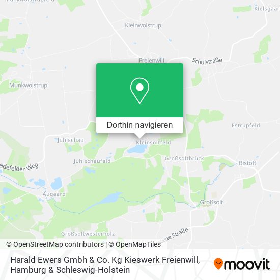 Harald Ewers Gmbh & Co. Kg Kieswerk Freienwill Karte