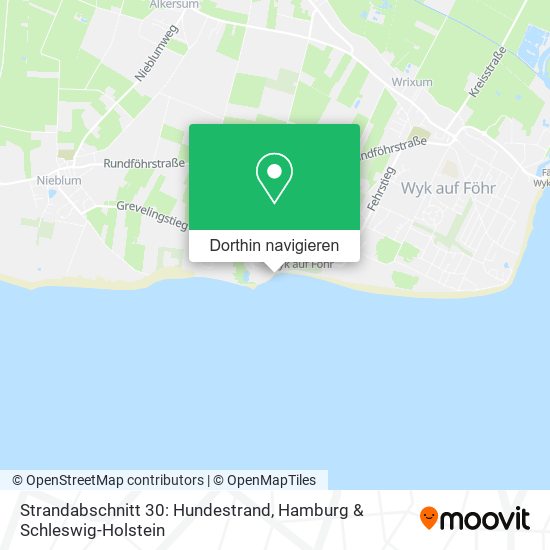 Strandabschnitt 30: Hundestrand Karte