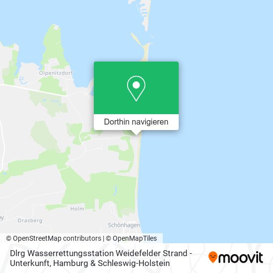 Dlrg Wasserrettungsstation Weidefelder Strand - Unterkunft Karte