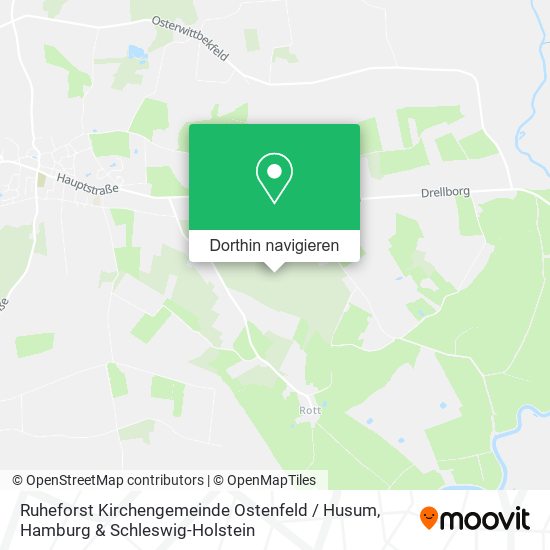 Ruheforst Kirchengemeinde Ostenfeld / Husum Karte