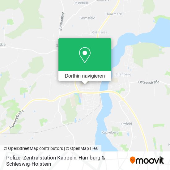 Polizei-Zentralstation Kappeln Karte