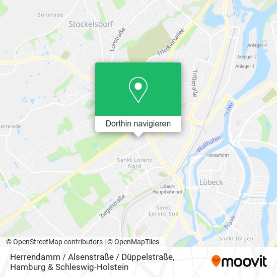 Herrendamm / Alsenstraße / Düppelstraße Karte