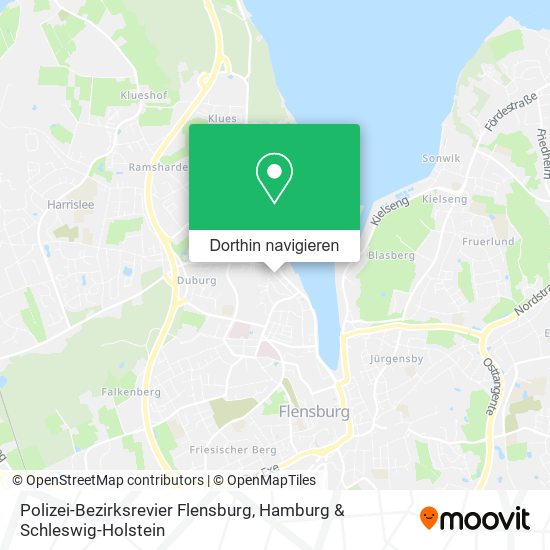 Polizei-Bezirksrevier Flensburg Karte